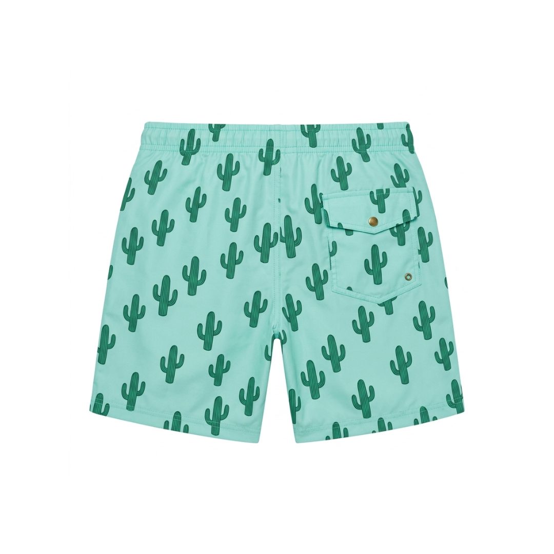 Cyan Cactus Shorts