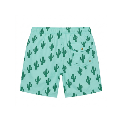Cyan Cactus Shorts