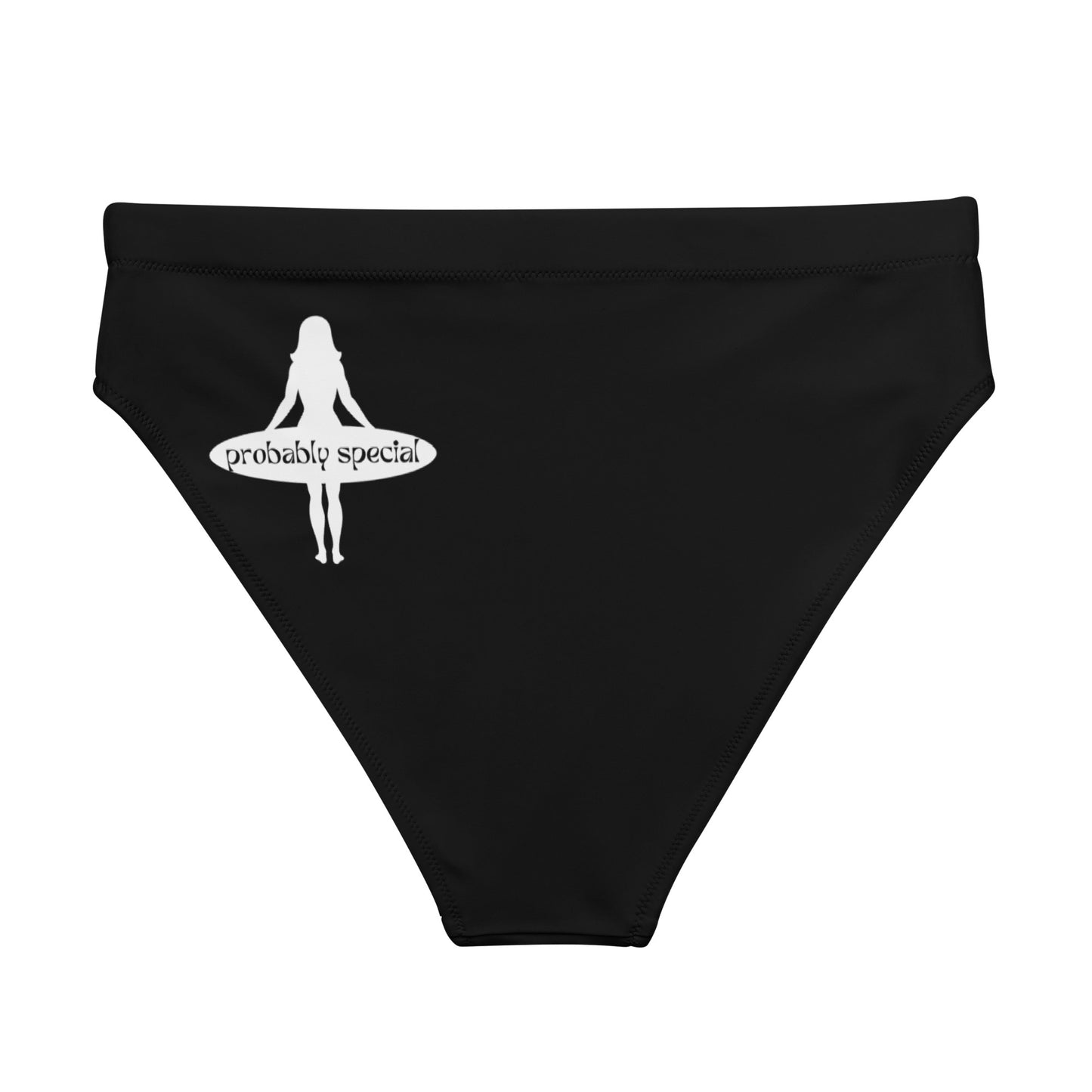 Classic Black PS logo Recycled High-Waisted UPF 50+ Bikini Bottom