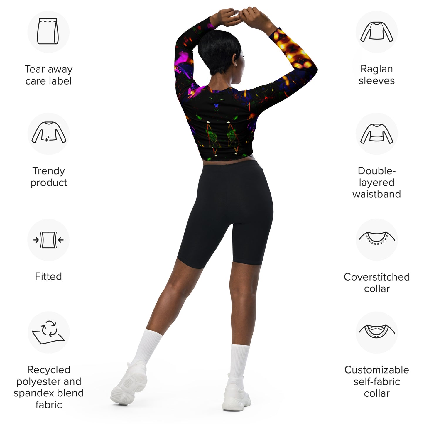 The Beauty of Ingenuity Recycled Long-Sleeve UPF 50+ Crop Top