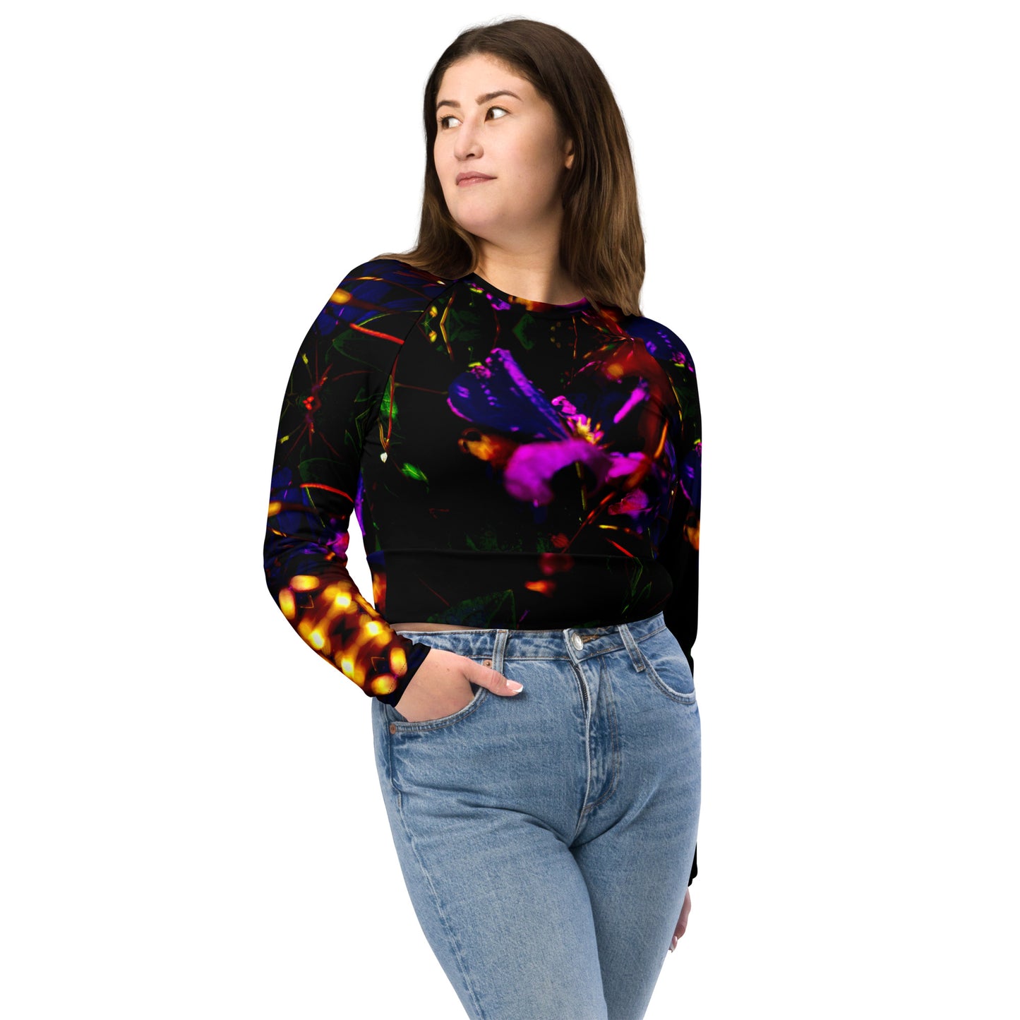 The Beauty of Ingenuity Recycled Long-Sleeve UPF 50+ Crop Top