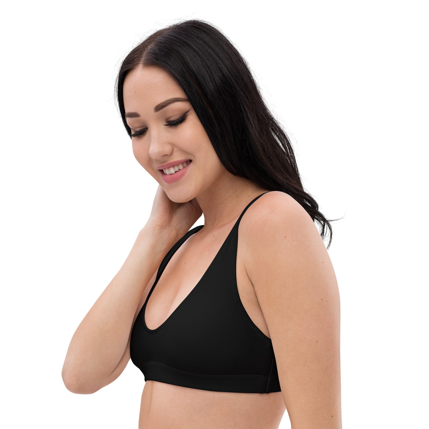 Classic Black Recycled Bikini Top with padding UPF 50 +