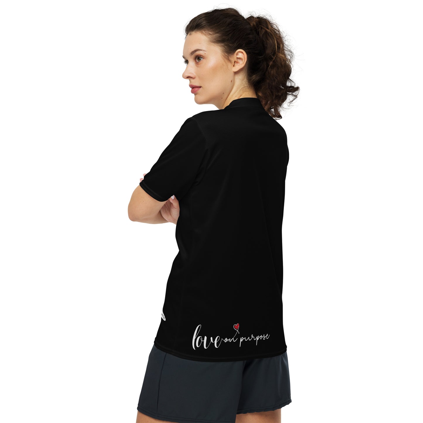 Love on Purpose Recycled Unisex UPF 50+ Athletic Jersey