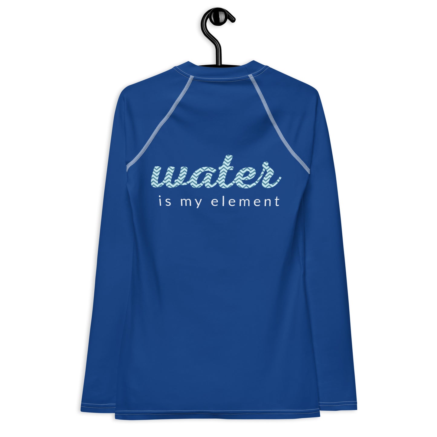 Water is My Element Azul  Rash Guard UPF 50+